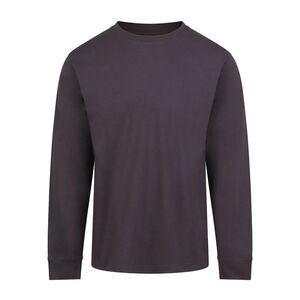 Awdis Mens Long-Sleeved T-Shirt / Solid Charcoal